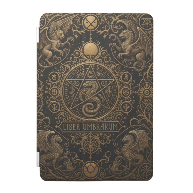 Gothic Ornamental Embossed Book of Shadows iPad Mini Cover (Front)