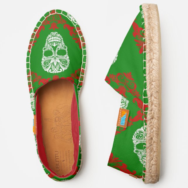 gothic ornate victorian christmas skulls  espadrilles (Side)