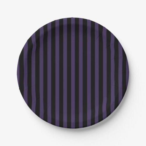 Gothic Outcast  blue and black stripe  Paper Plates