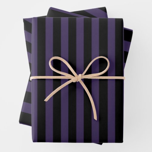 Gothic Outcast  blue and black stripe  Wrapping Paper Sheets