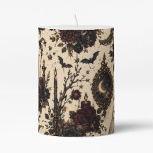 Gothic Owl & Vintage Lantern Candle