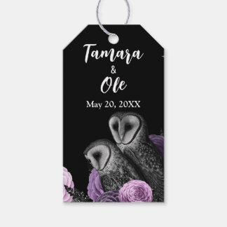Gothic Owls Wedding Gift Tags