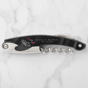 Gothic Paisley Wedding Skeletal Hand Floral ID866 Waiter's Corkscrew