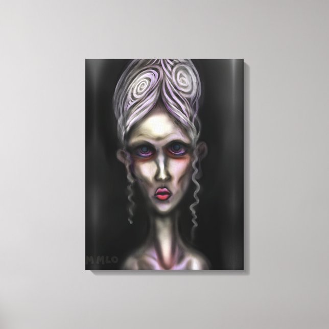 Gothic Pale Spooky Woman Ghost Haunted House Art  Canvas Print (Front)