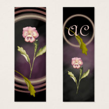 Gothic Pansy with Initials