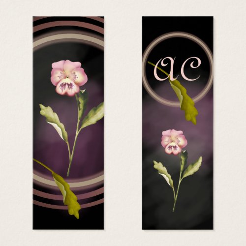 Gothic Pansy with Initials