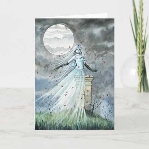 Gothic Paranormal Spirit Ghost Halloween Card