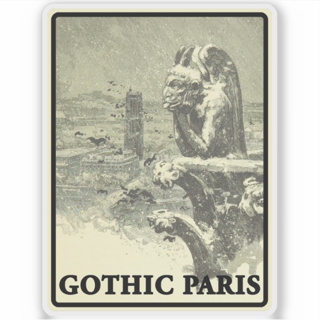 Gothic Paris - v2 Sticker (Front)