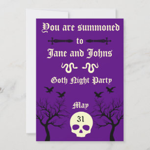 Gothic Party Printable Invitation