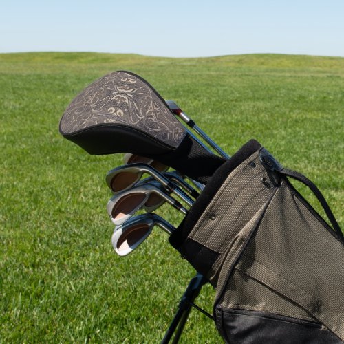 Gothic Pattern Black Golf Head Cover
