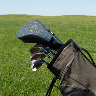 Gothic Pattern Blue Golf Head Cover