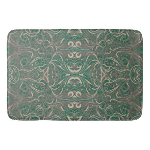 Gothic Pattern Green Bath Mat