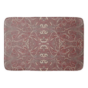 Gothic Pattern Red Bath Mat