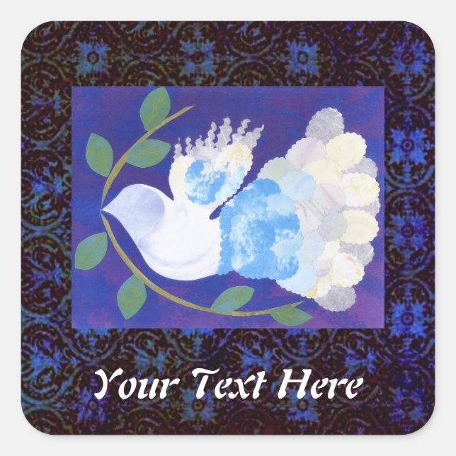 Gothic Peace Spirit Square Sticker (Front)