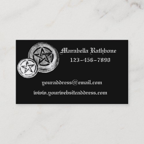 Gothic Pentacles Business Card