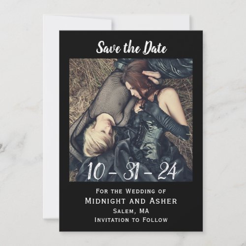 Gothic Photo Save the Date