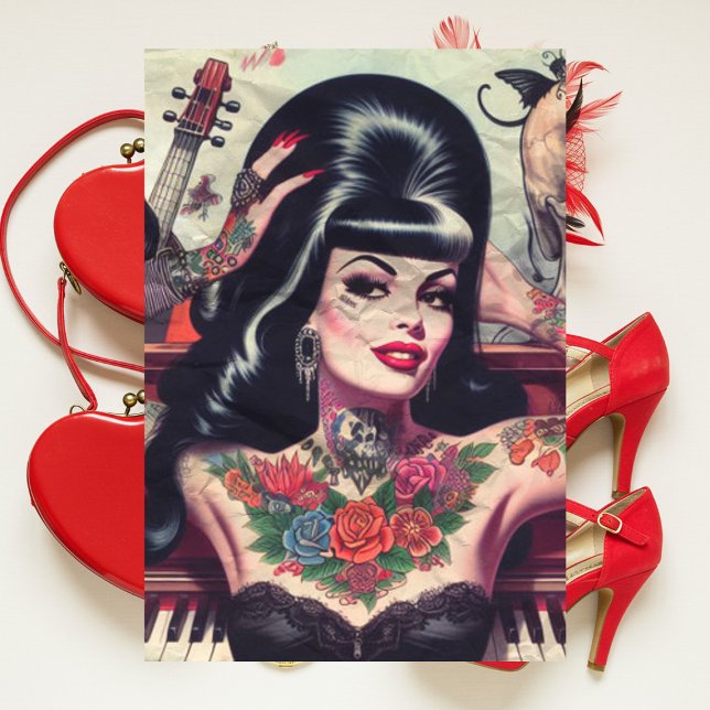 Gothic Piano Girl Tissue Paper (Creator Uploaded)