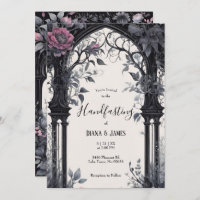 Gothic Pink Floral Garden Gate Pagan Handfasting