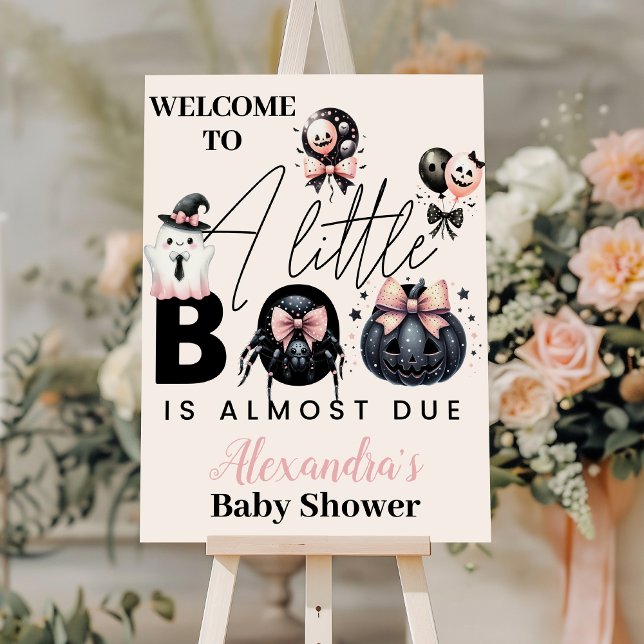 Gothic Pink Halloween Baby Shower Foam Board (Creator Uploaded)