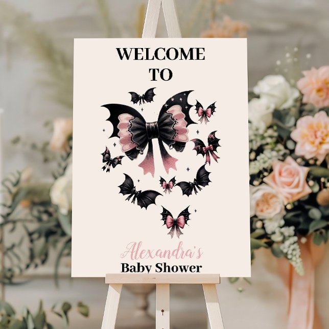 Gothic Pink Halloween Baby Shower Foam Board (Creator Uploaded)