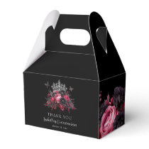 Gothic Pink Red & Black Quinceañera Favor Box