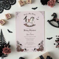 Gothic Pink Rocking Horse Rock a Bye Baby Shower