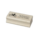 Gothic Pirate Skull Crossbones Name Return Address Rubber Stamp