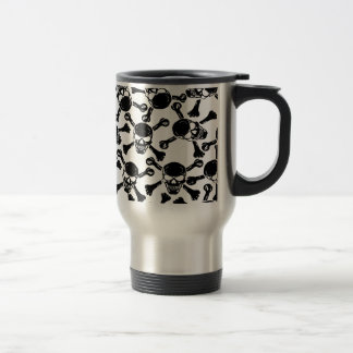 Gothic Pirate Skulls & Crossbones Travel Mug