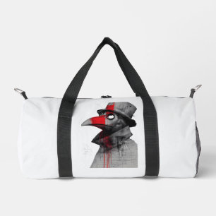 Gothic Plague Doctor Trash Polka Duffel Bag