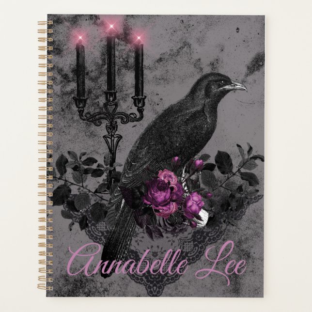 Gothic Planner Romantic Raven 2 (Front)