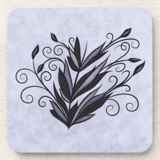 Gothic plant floral swirl flourish nature lover beverage coaster