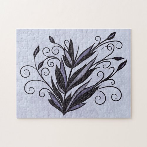 Gothic plant floral swirl flourish nature lover jigsaw puzzle