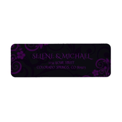 Gothic Plum Address Labels