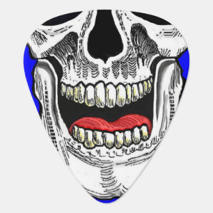 Gothic Pop Art Laughing Skull Guitar Pick