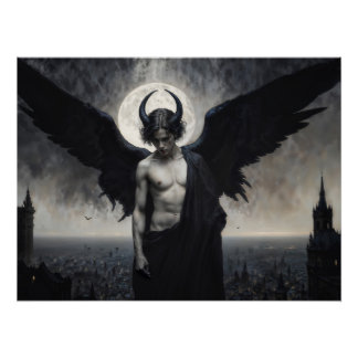 Gothic Portrait of Lord Lucifer Poster