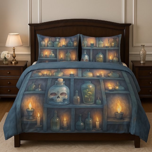 Gothic Potion Bottles – Dark Apothecary Duvet Cover (Creator Uploaded)