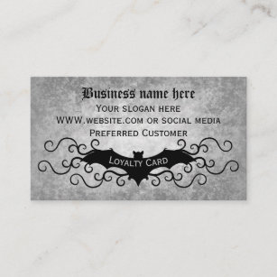 Gothic preferred customer punch business card