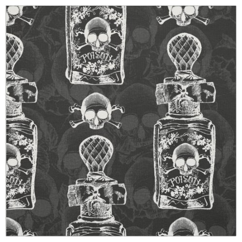 Gothic Pretty Poison Bottle Fabric