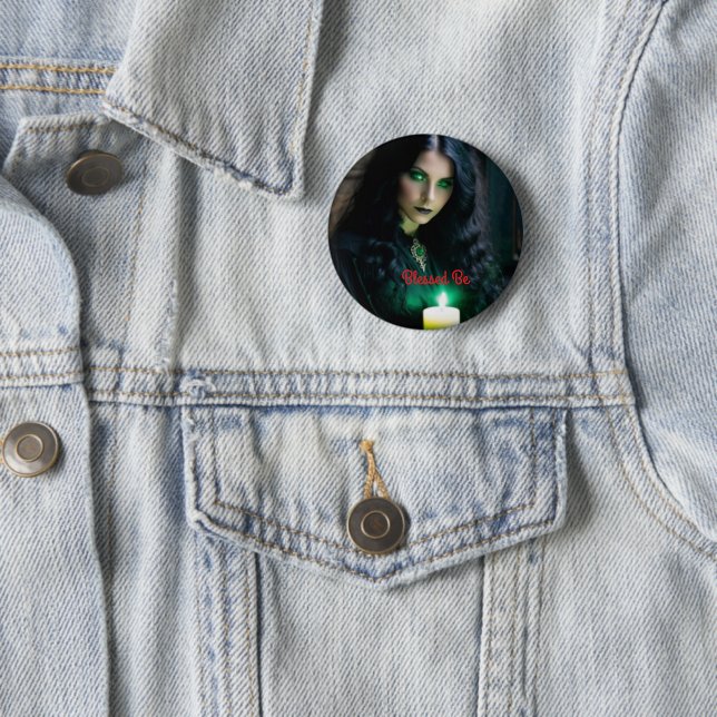 Gothic Pretty Witch, Dark Theme Button (In Situ)