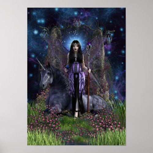 Gothic Princess  Unicorn Poster