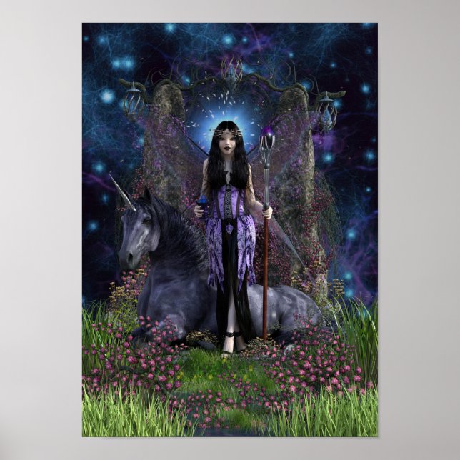 Gothic Princess & Unicorn Poster (Front)