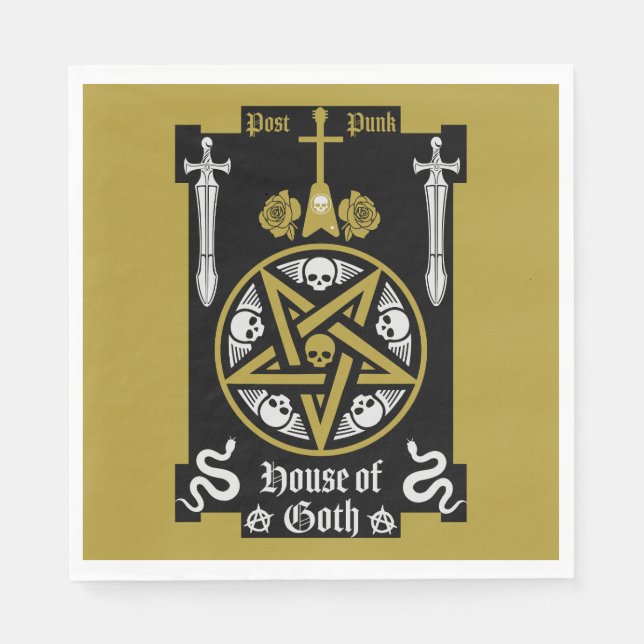 Gothic Punk Accessories Napkins (Front)