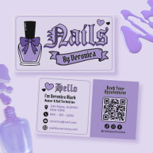 Gothic Purple and Black Girly Nail Technician