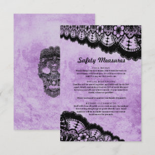 Gothic Purple Grunge Black Lace Safety Measures