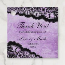 Gothic Purple Grunge Black Lace Wedding