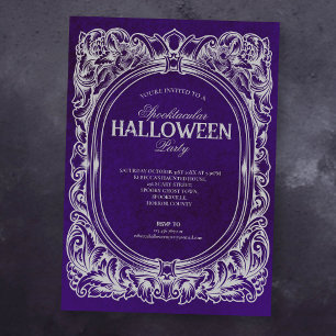 Gothic Purple Halloween Party Invitation