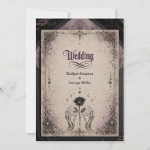 Gothic Purple Medieval Rose Skull Moon Wedding