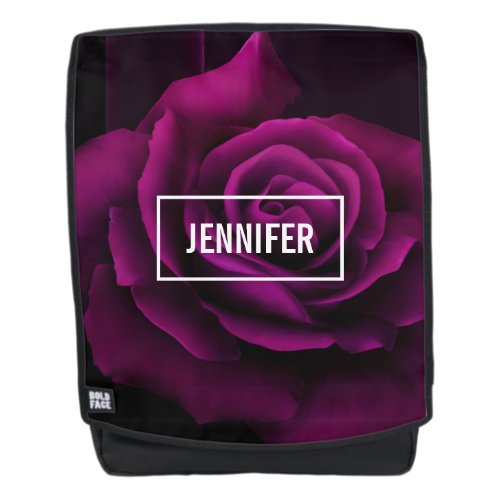 Gothic Purple_Red Rose Flower Backpack