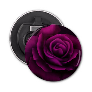 Gothic Purple-Red Rose Flower Bottle Opener