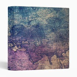 Gothic Purple Vintage Celestial Map 3 Ring Binder